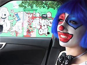 dick enjoying clown Mikayla Mico boning in public