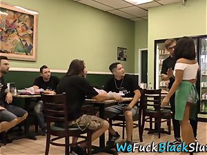 boinked dark-hued waitress